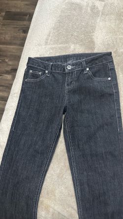 black low rise jeans