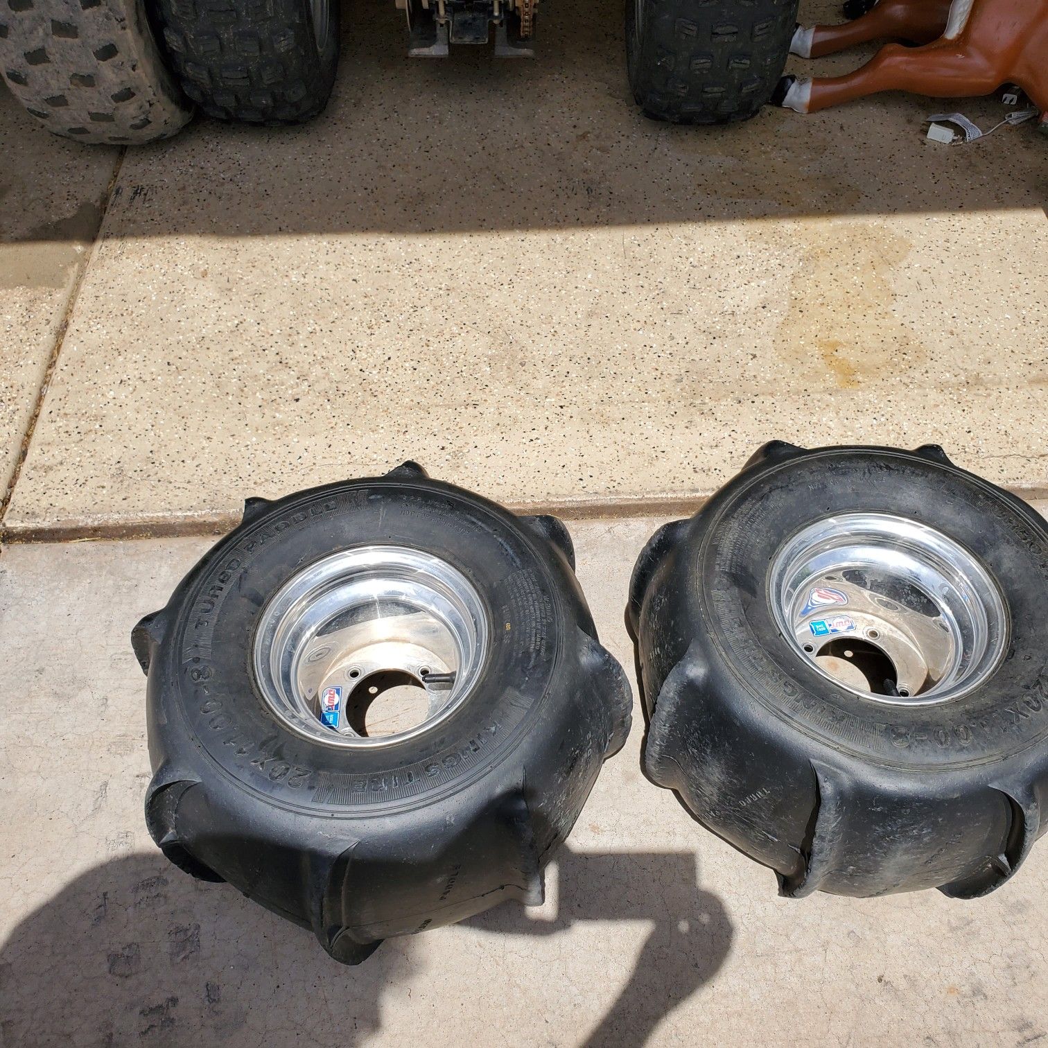 ATV Paddle Tires 20X118 (on rims) for Sale in Gilbert, AZ OfferUp