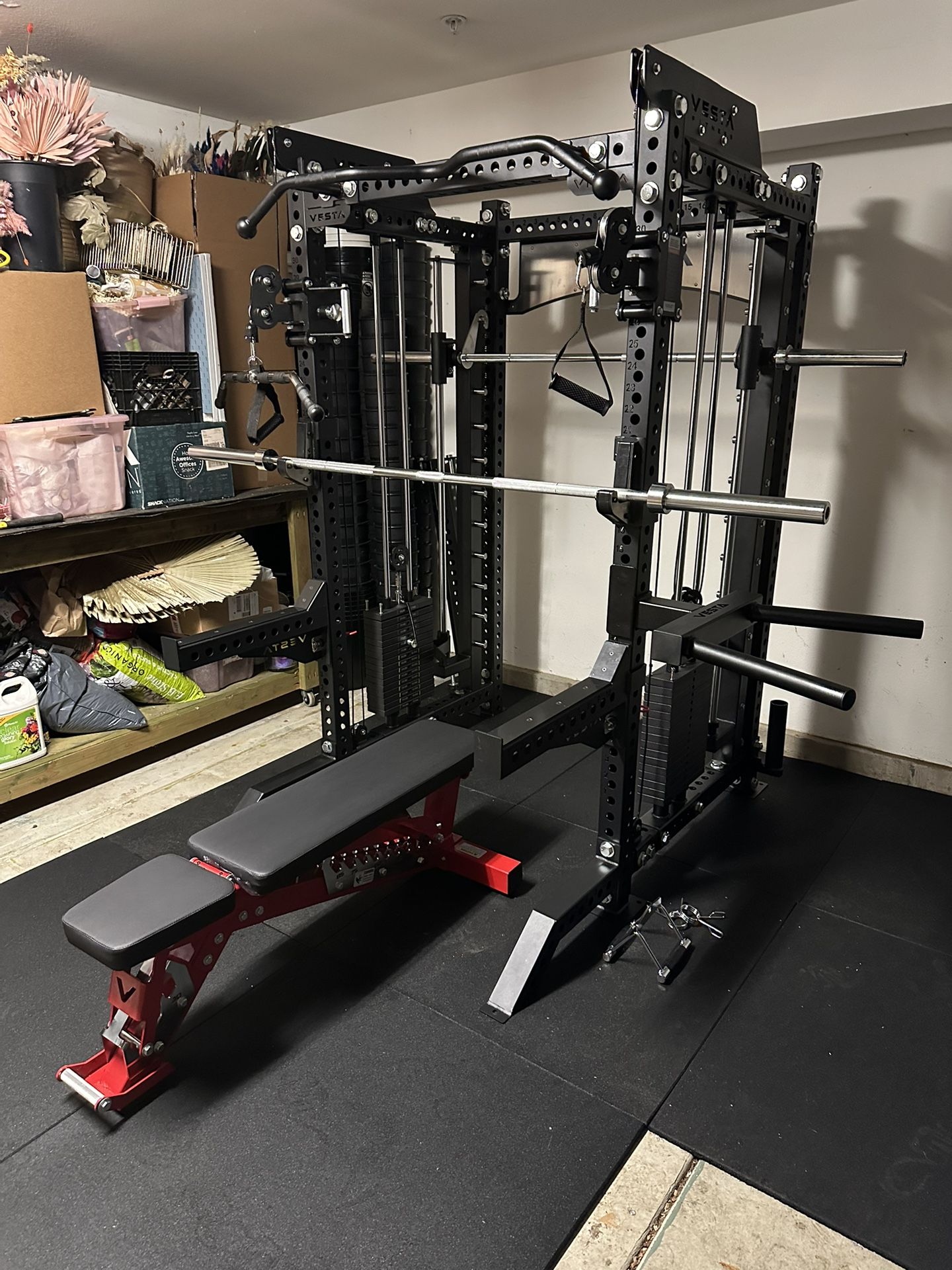 PRO SERIES Ultimate Half Rack Functional Trainer w/Smith Machine