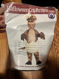 Halloween Toddle Costume Size 2t New Tiny Triceratops Dinosaur