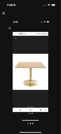 Modway Verne Square Dining Table, Box Opened, Needs To Be Assembled