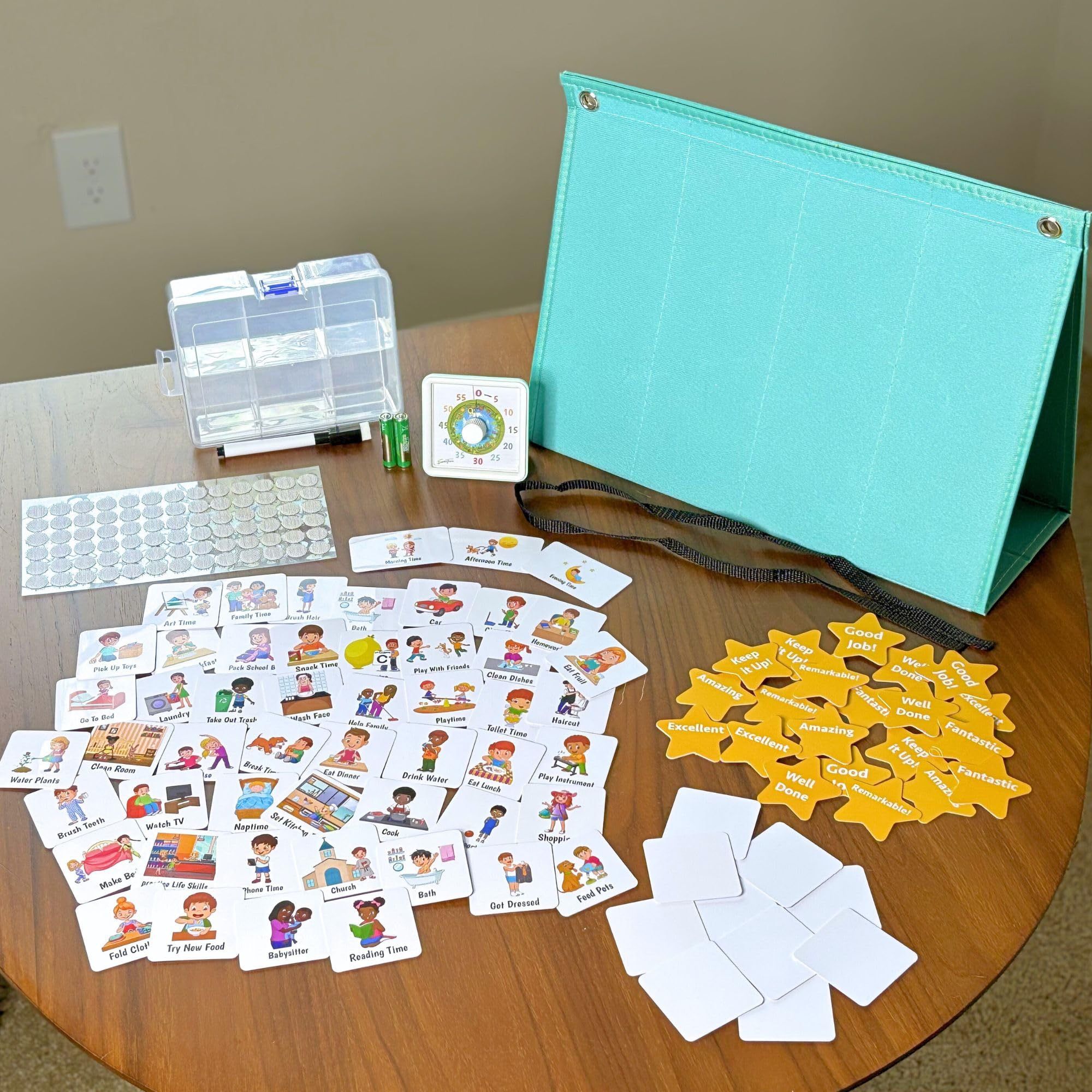 Responsibility Schedule For Children To Do List For Kids With Visual Timer