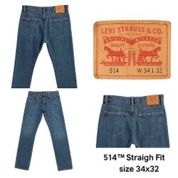 👖 Levi’s 514™ Straight Fit Jeans – Size 34x32  💲**$15** 📍 Pickup in Menifee (Location: [custom code]) 🚗 Local delivery available for a small fee 
