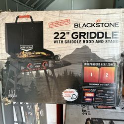 Blackstone Griddle, 2-Burner 22” Propane Flat Top Grill with Stand