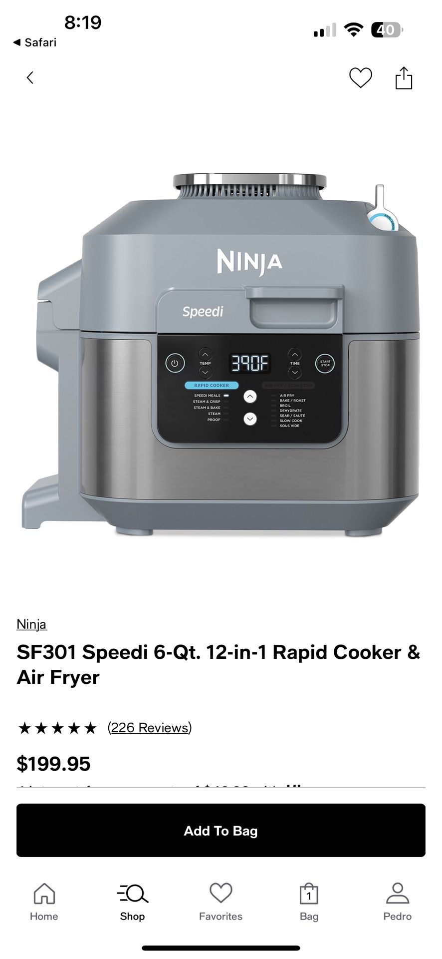 Ninja Speedi Rapid Cooker & Air Fryer