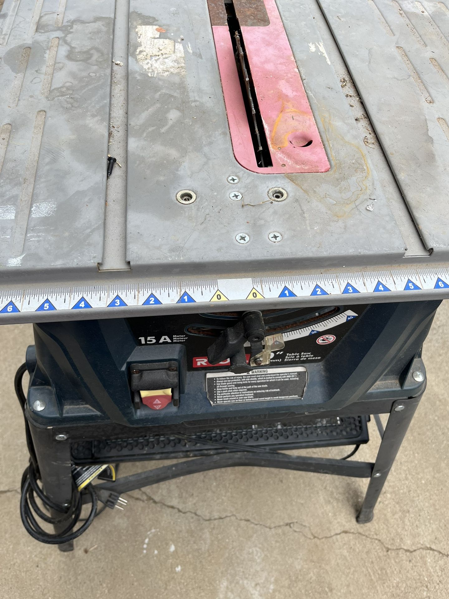 Ryobi Table Saw Offer