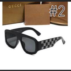 Black GG Sunglasses With Box And Case 