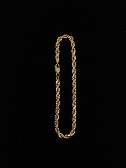 14KtGold Rope Chain Bracelet