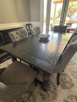 Black Wood Dining Extension Table - Pottery Barn