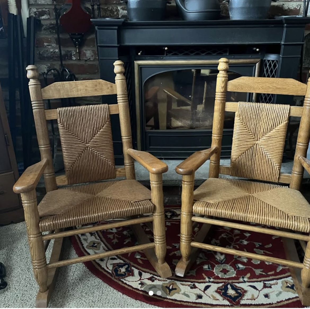 2 Children’s  Wooden Rocking Chairs 