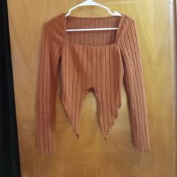 Orange crop top