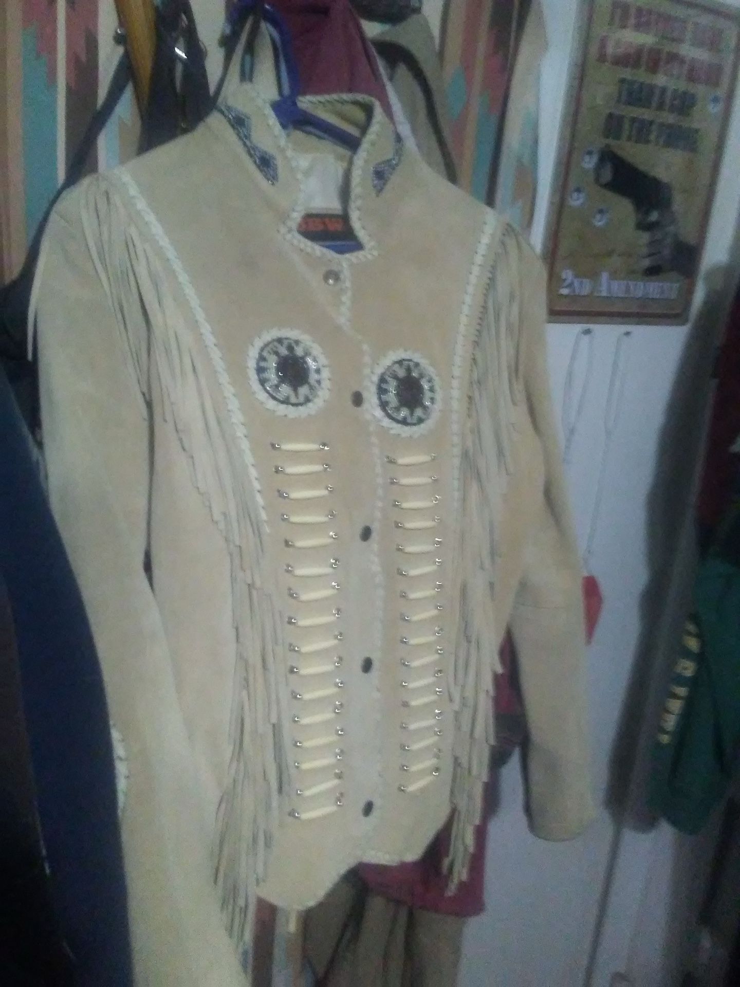 Vintage Fringe Leather Jacket