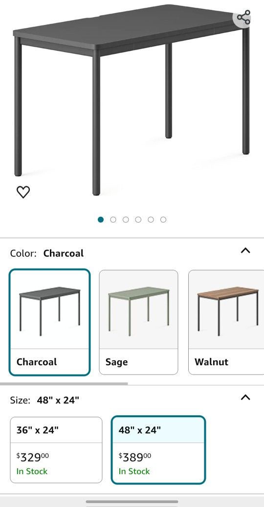 Branch Daily Desk - Functional At Home Office Desk with Effortless Assembly, Timeless Design, Rounded Corners, and Built-in Cable Notch - 48” W x 28.5