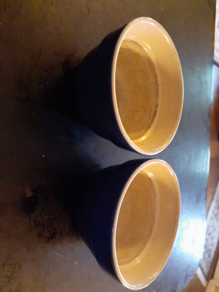 GORGEOUS NEW Le Creuset 4" Blue Glazed Pair of Ramikins.