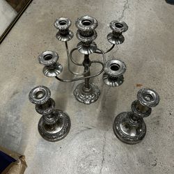 Silver Plated Candelabra 
