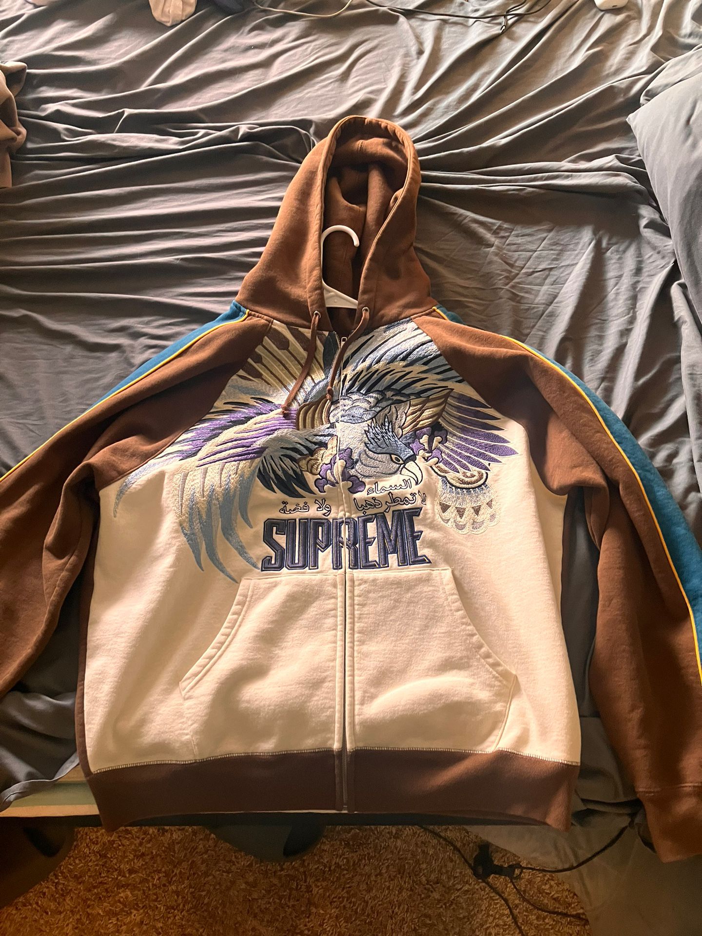 Supreme “Falcon Raglan” Zipup Hoodie for Sale in Alamo Heights, TX