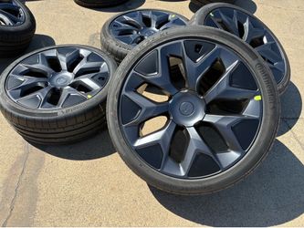WITH CAPS 4 NEW 2026 Tesla Model X 22” Machina Wheels Rims Continental Tire 100%