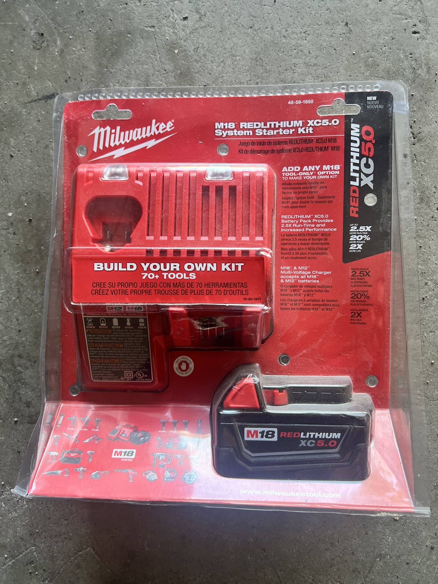 milwaukee charger with battery brand new