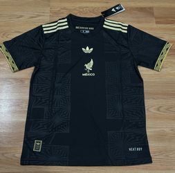 Mexico Fútbol Playeras Negras para Hombres, Mujeres, y Niños 