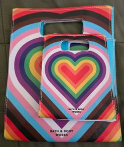 Bath & Body Works Rainbow Pride Vinyl Gift Bags (Set of 2)
