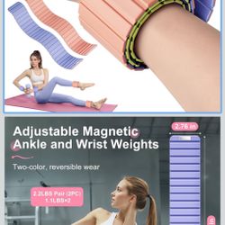 💪 Stackable Magnetic Wrist & Ankle Weights – 2-Pack (1.1 lb Each) – Brand New