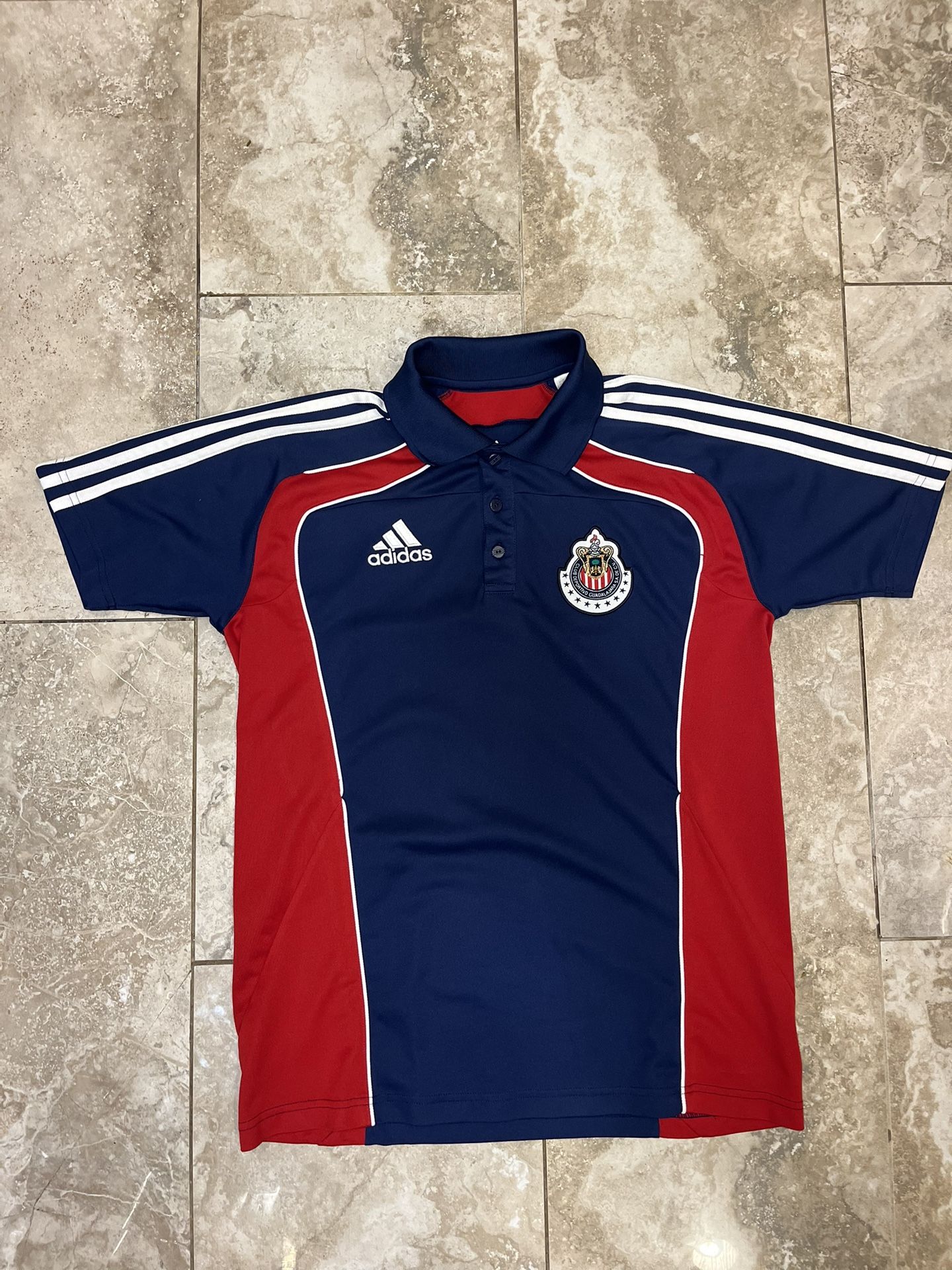 Adidas 2011 Chivas De Guadalajara Jersey Men Blue Club Polo Size Small