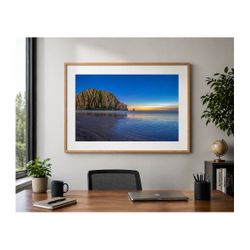 Morro Rock Beach at Sunset Open Edition Color Fine Art Print | 8.5x11 in 11x14 White Mat