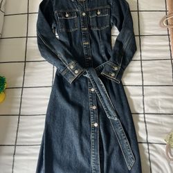 fitted lace wedding dress ZARA. Short buttoned denim dress Ts – Hibuy market main image 1