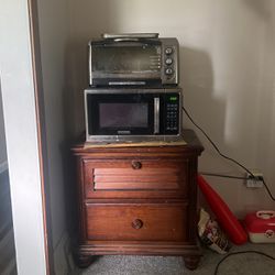 Microwave, Toaster Oven, Small Table