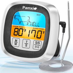 Pamxio Digital Meat Thermometer Food Cooking BBQ for Cooking, Grilling, Smoking