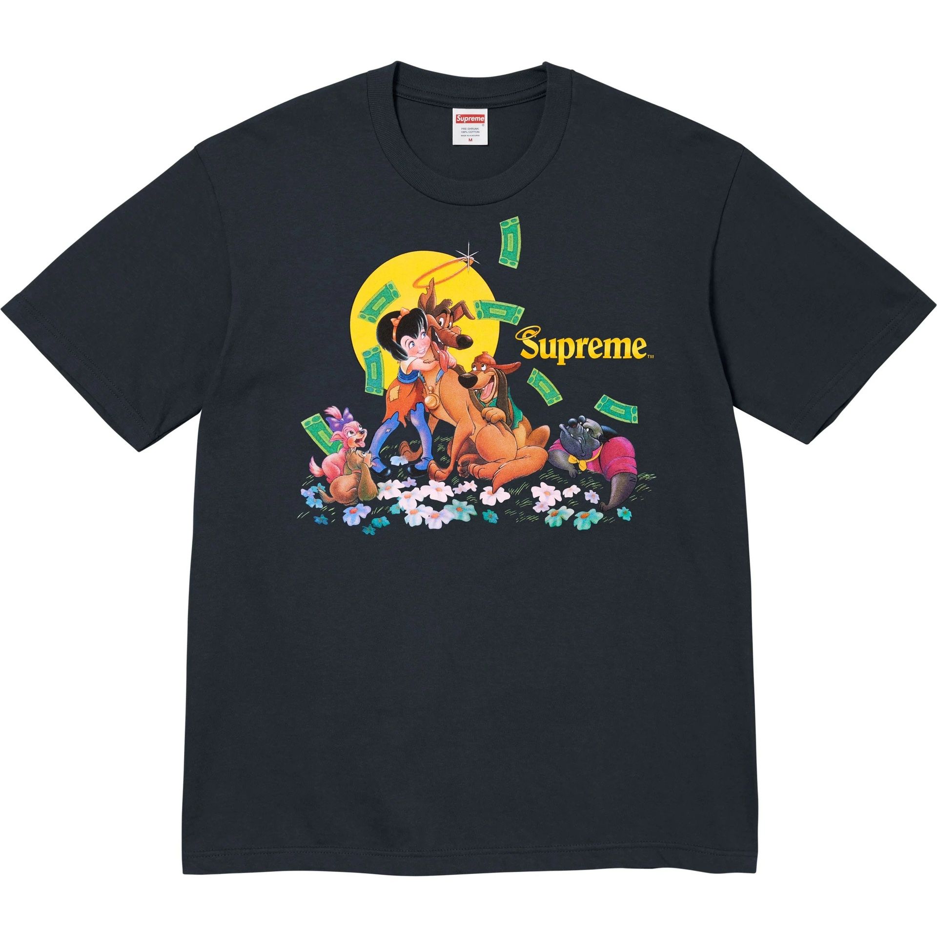 Supreme All Dogs Go To Heaven Tee Navy XL FW25