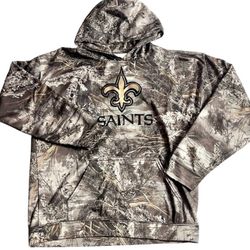 New Orleans Saints Camo Hunting Pullover Hoodie Youth L/G 12-14 Realtree