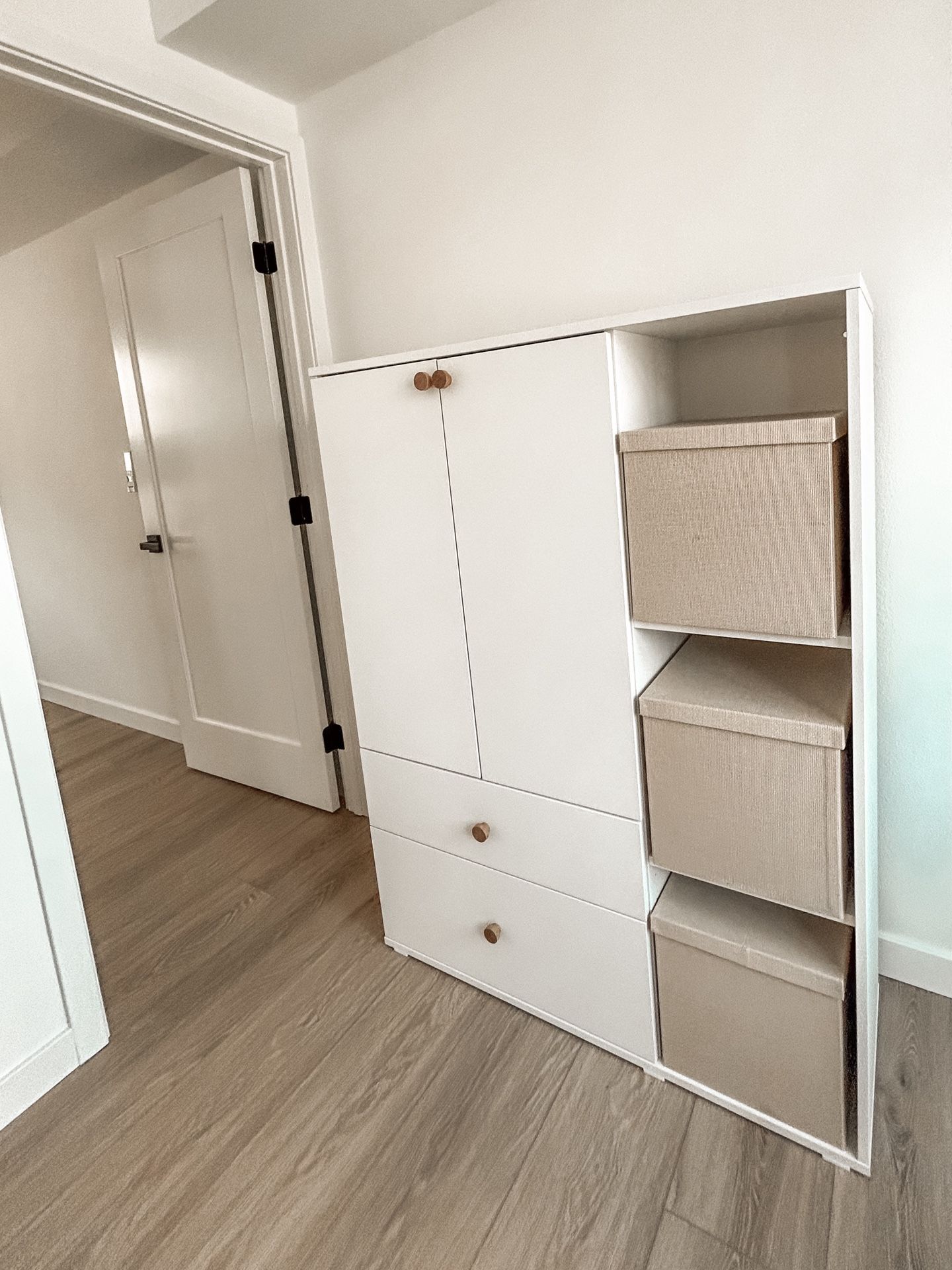 VIHALS Storage unit, white, 105x37x140 cm
