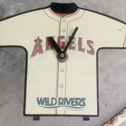 Antique California Angels Wall Clock 