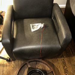 Colamy Swivel Accent Chair For Living Room Dark Grey