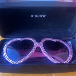 Pink Bling Hearts Sunglasses By A-morir 