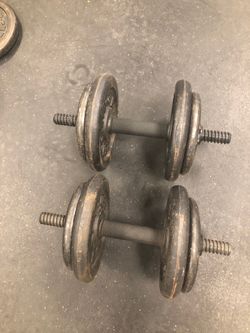 Adjustable dumbbells 30 pounds each