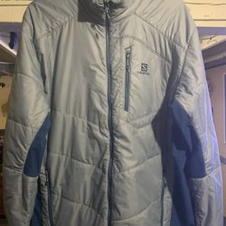 Men’s Salomon Actiloft XL Gray/Blue Jacket   new w/o tags  