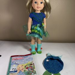 American Girl Play Doll Wellie Wishers Camille Doll Pre-Owned FGD40 1737PY Book