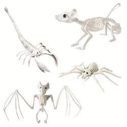 Vidillo Halloween Animal Skeletons, Bats, Spiders, Scorpions, And Dog Plastic Skeletons Are Used In Yards, Gardens, Lawns, Terraces, Halloween Parties