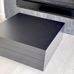 IKEA Custom-made Modern Minimalist Black Square Coffee Table - Tiered Design