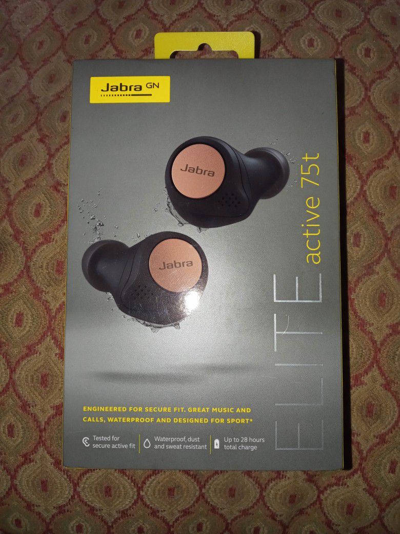 Jabra Elite Active 75T Copper Black Bluetooth Ear Buds