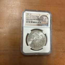 1885 Silver Morgan Ngc Bu 