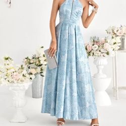 SHIEN Belle Floral Satin Cami Dress