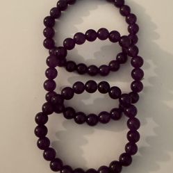 Three 3️⃣ Amethyst Bracelets 