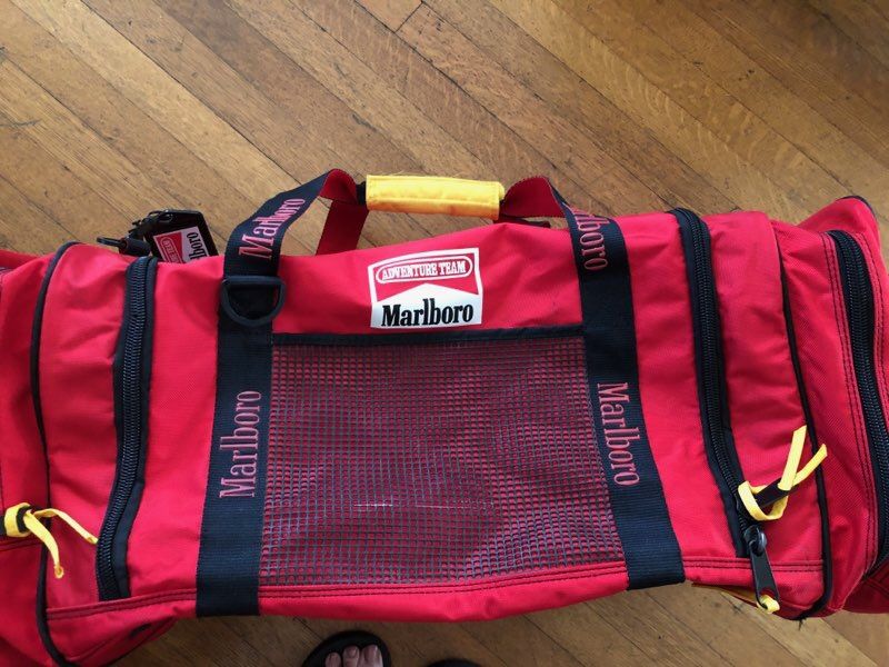 Vintage Large Marlboro Adventure Duffle Bag With Strap $35
