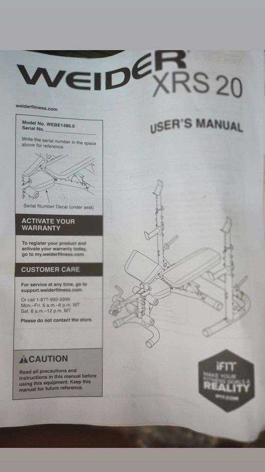 BRAND NEW WEIDER XRS 20 WEIGHT RACK AND ADJUSTABLE BENCH 
