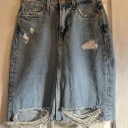 NWT Distressed Denim Skirt Size 4