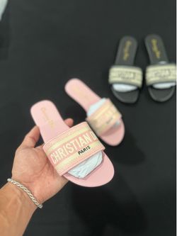 Pink Dior Slides