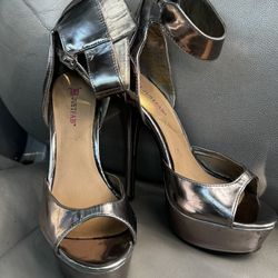 JustFab Metallic High Heels